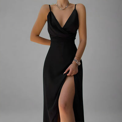 Jessika | Robe midi à épaules dénudées et coupe flatteuse