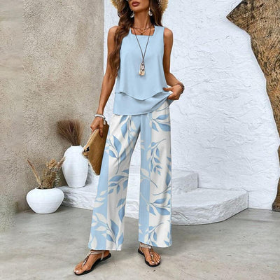 Candice | Ensemble deux pièces avec haut et pantalon assortis