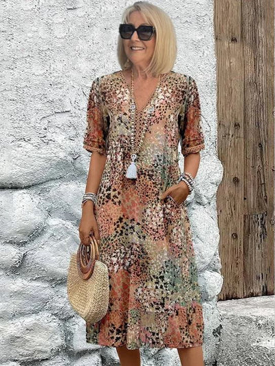 Geneviève | Robe mi-longue vibrante