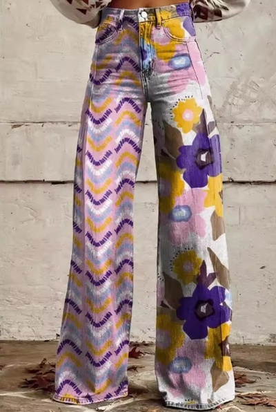 Élise - Pantalon Printemps Floral