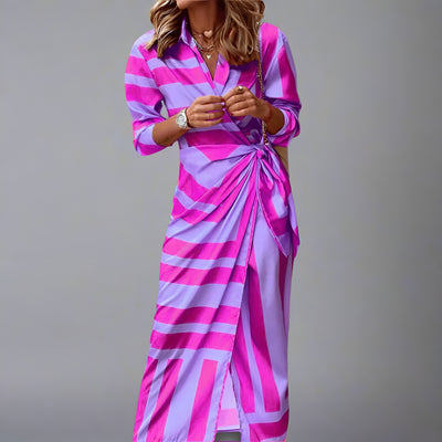 Augustine | Robe chemise rayée à la coupe moderne
