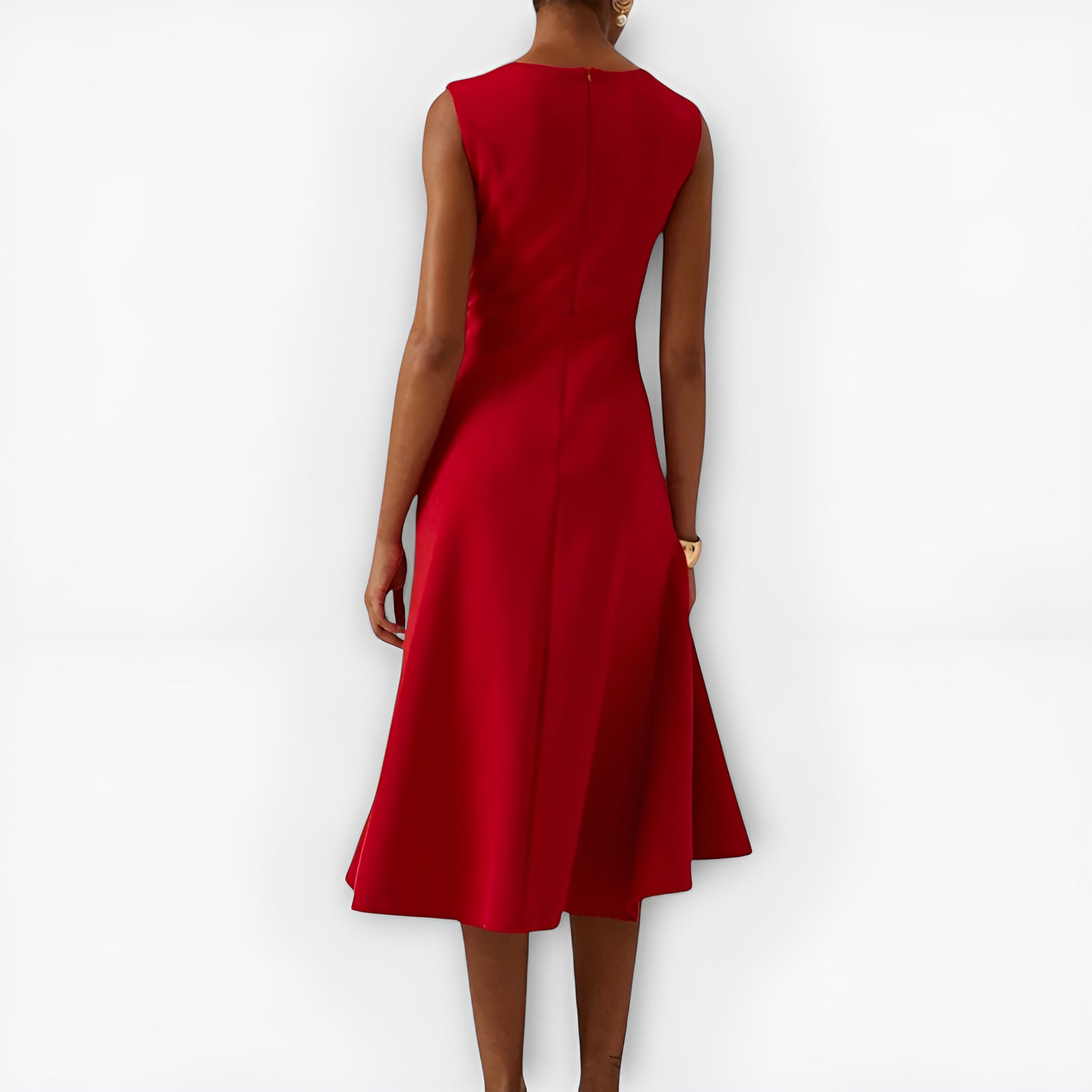 Ariane™ | Robe Midi Asymétrique à Plis Élégants
