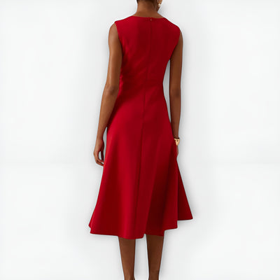 Ariane™ | Robe Midi Asymétrique à Plis Élégants