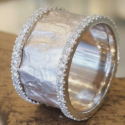 Estelle™ | Bague vintage en zircone plaquée argent