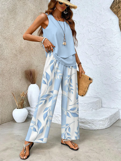 Candice | Ensemble deux pièces avec haut et pantalon assortis
