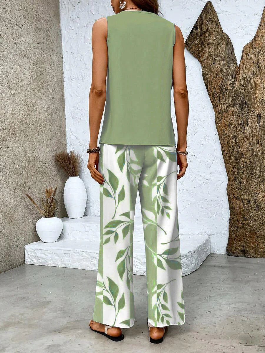 Candice | Ensemble deux pièces avec haut et pantalon assortis