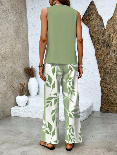 Candice | Ensemble deux pièces avec haut et pantalon assortis