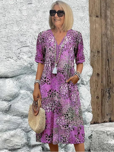 Geneviève | Robe mi-longue vibrante