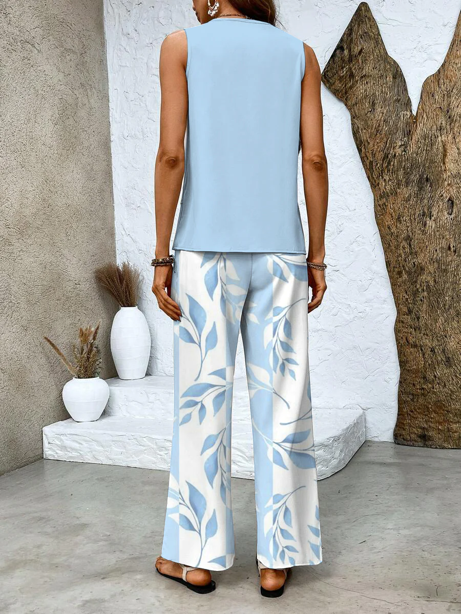 Candice | Ensemble deux pièces avec haut et pantalon assortis