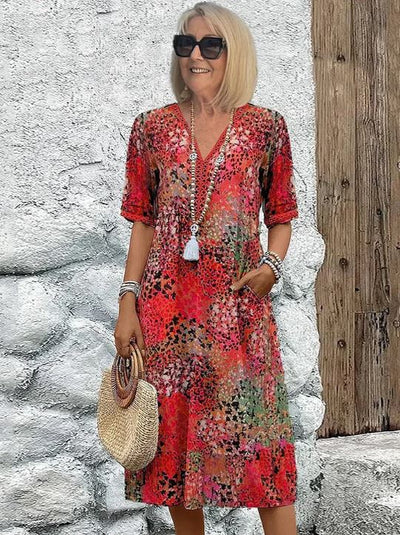 Geneviève | Robe mi-longue vibrante