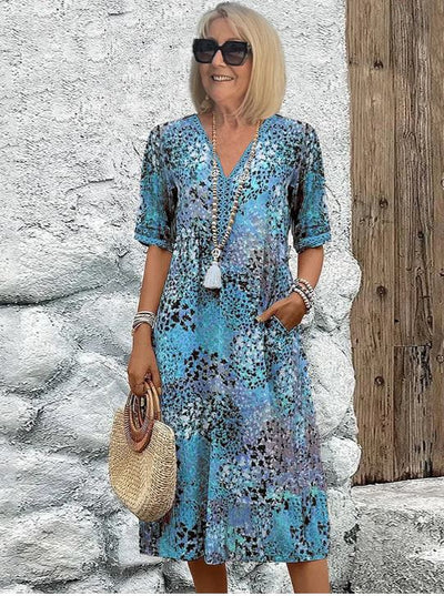 Geneviève | Robe mi-longue vibrante