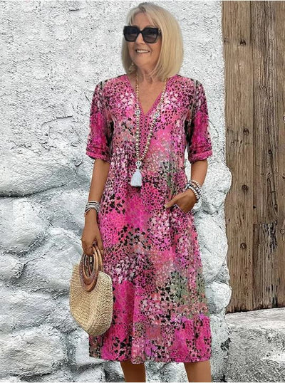 Geneviève | Robe mi-longue vibrante