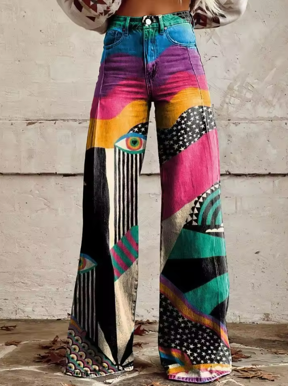 Aurélie - Pantalon évasé bohème