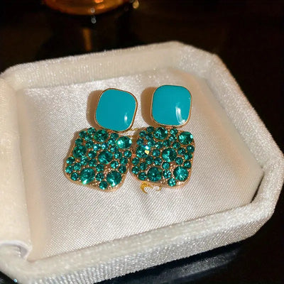 Colette™ | Boucles d'Oreilles Premium Vertes