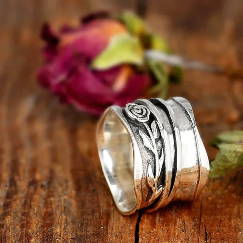 Mélodie™ | Bague fleur vintage en argent