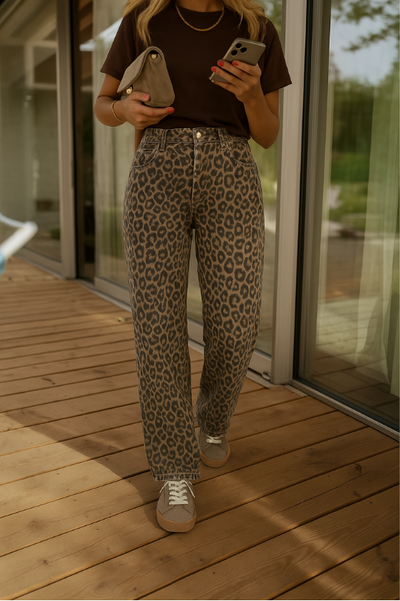 Victoire™ | LE PANTALON ÉVASÉ LÉOPARD