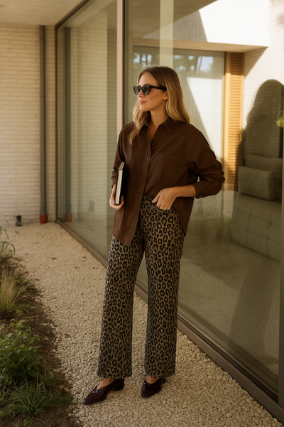 Victoire™ | LE PANTALON ÉVASÉ LÉOPARD