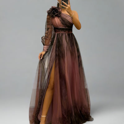 Maelle | Robe longue en maille unique