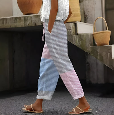 Henriette™ | Pantalon à Carreaux Taille Élastique avec Cordon