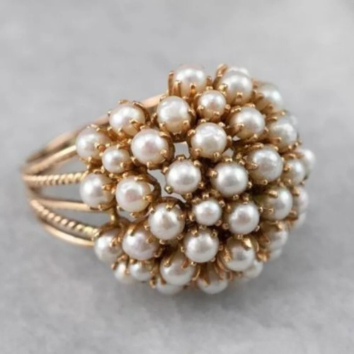 Bush™ | Bague avec perles incrustées