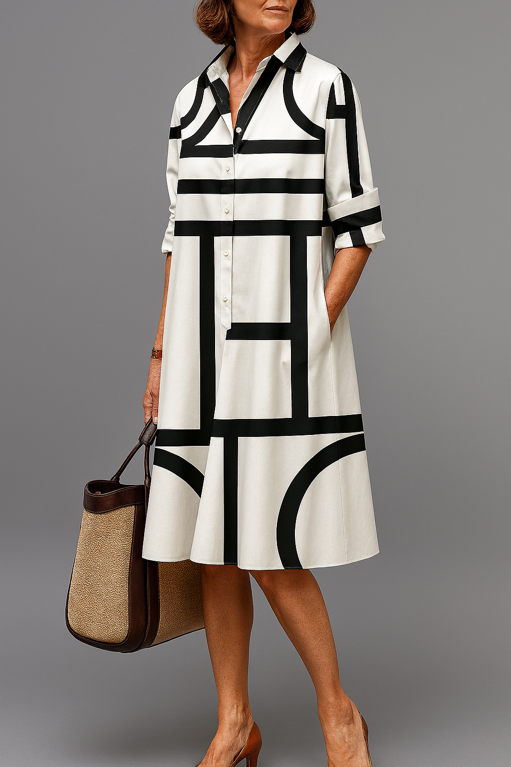 Solange™ | Robe Midi Luxe pour une Élégance sans Effort