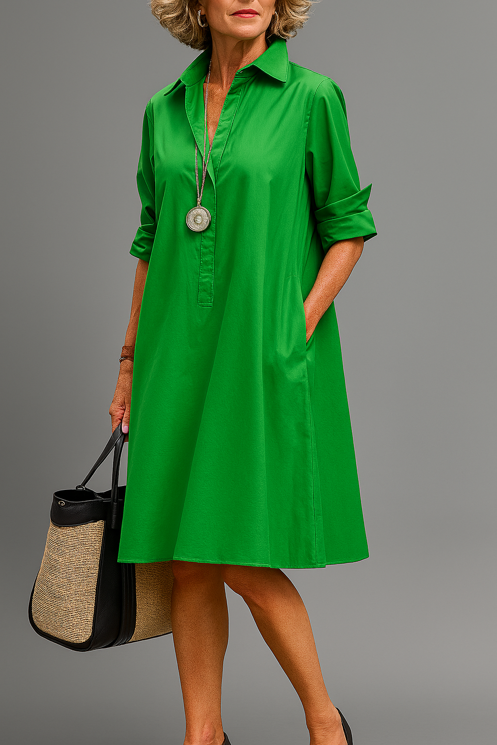 Fanny™ | Robe Midi Élégante avec Charme Intemporel
