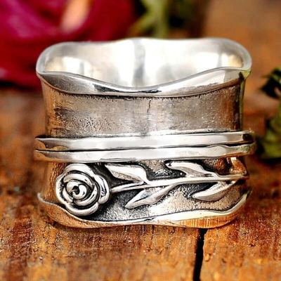 Mélodie™ | Bague fleur vintage en argent