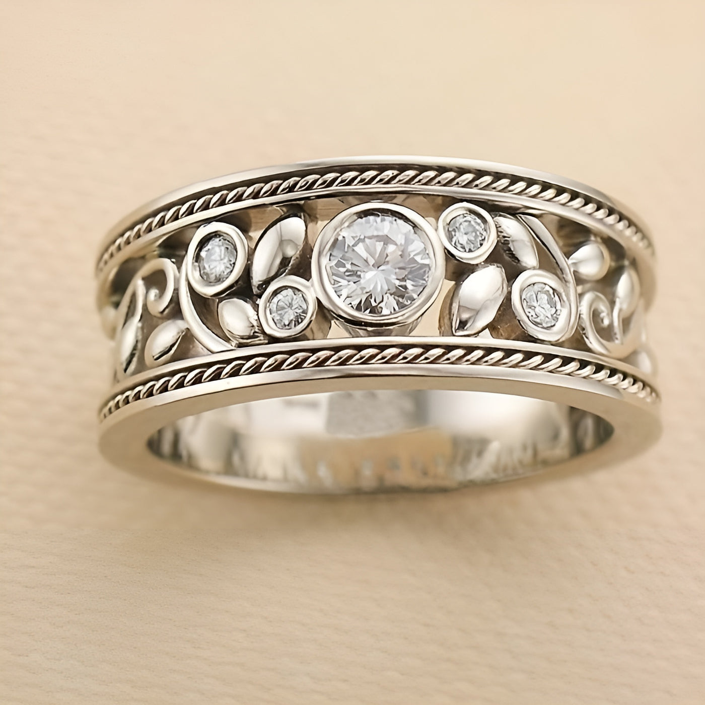 Quitterie™ | Bague vintage en argent et zircone