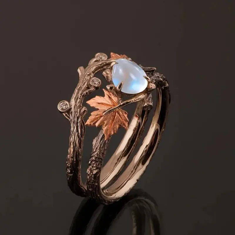 Caroline™ | Bague en Pierre de Lune Naturelle