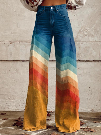 Louise - Pantalon rétro zigzag