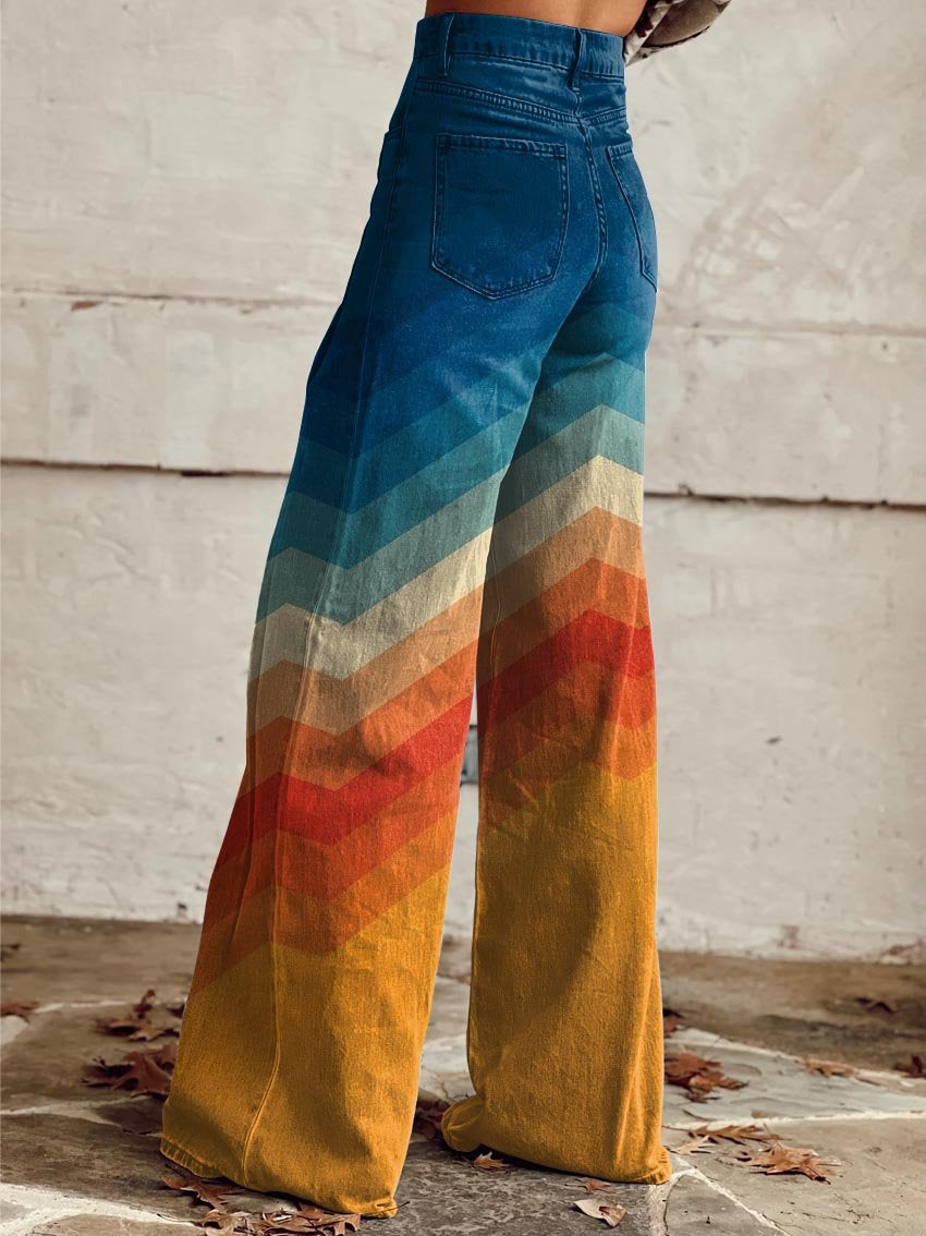 Louise - Pantalon rétro zigzag