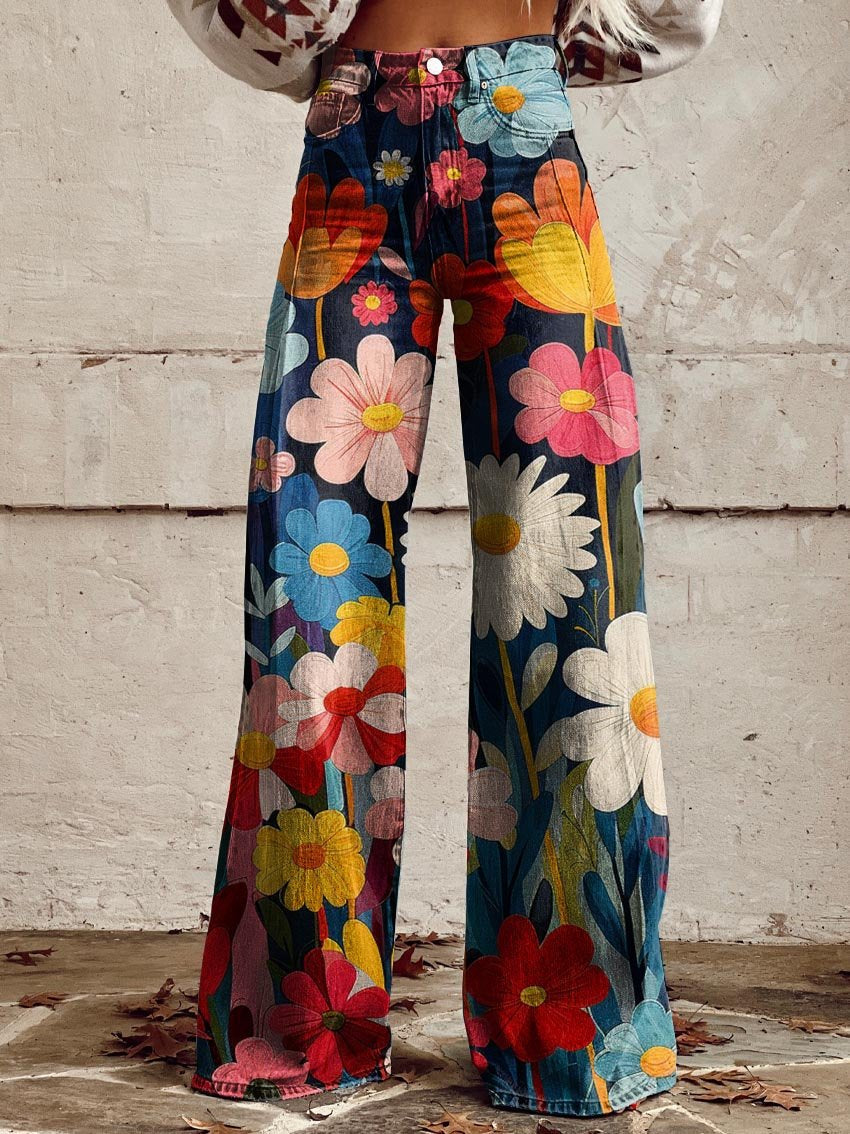 Laure - Pantalon Fleuri
