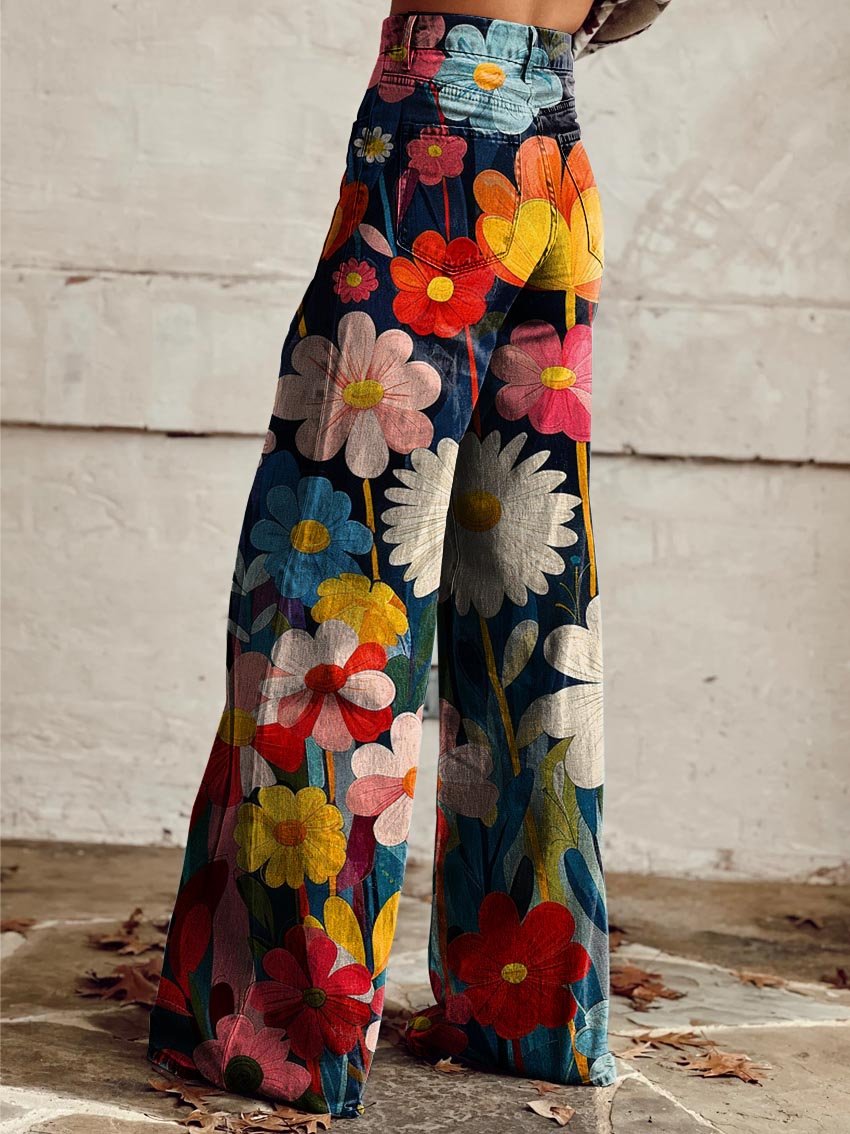 Laure - Pantalon Fleuri