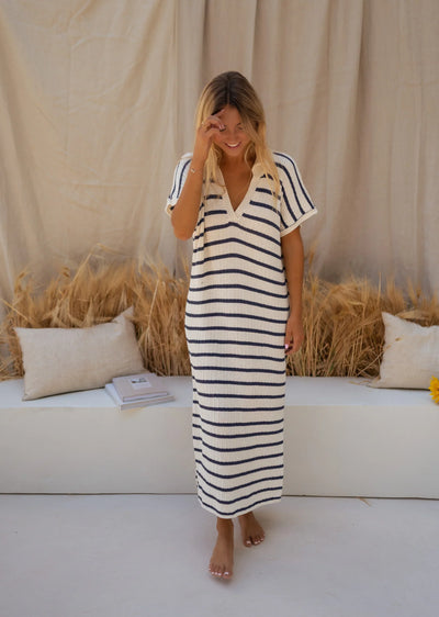Agathe™ | LA ROBE EN MAILLE À RAYURES