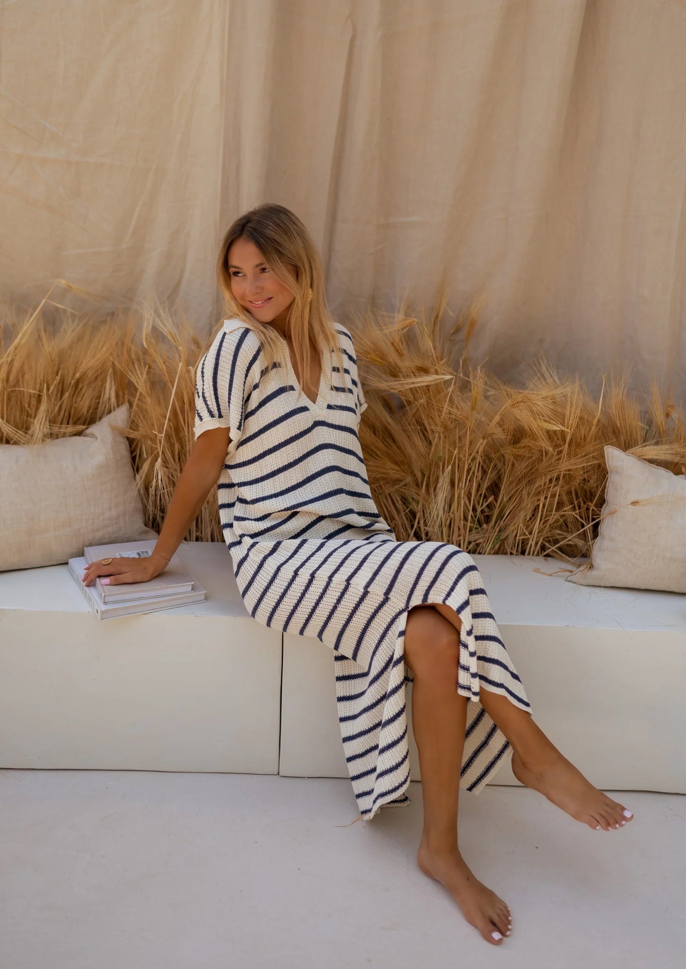 Agathe™ | LA ROBE EN MAILLE À RAYURES