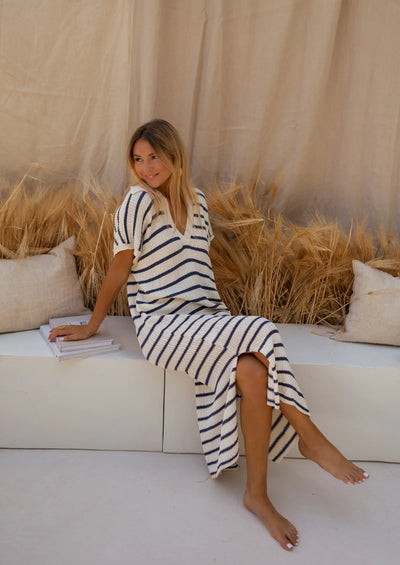 Agathe™ | LA ROBE EN MAILLE À RAYURES