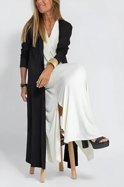 Constance | Robe longue élégante + cardigan assorti GRATUIT