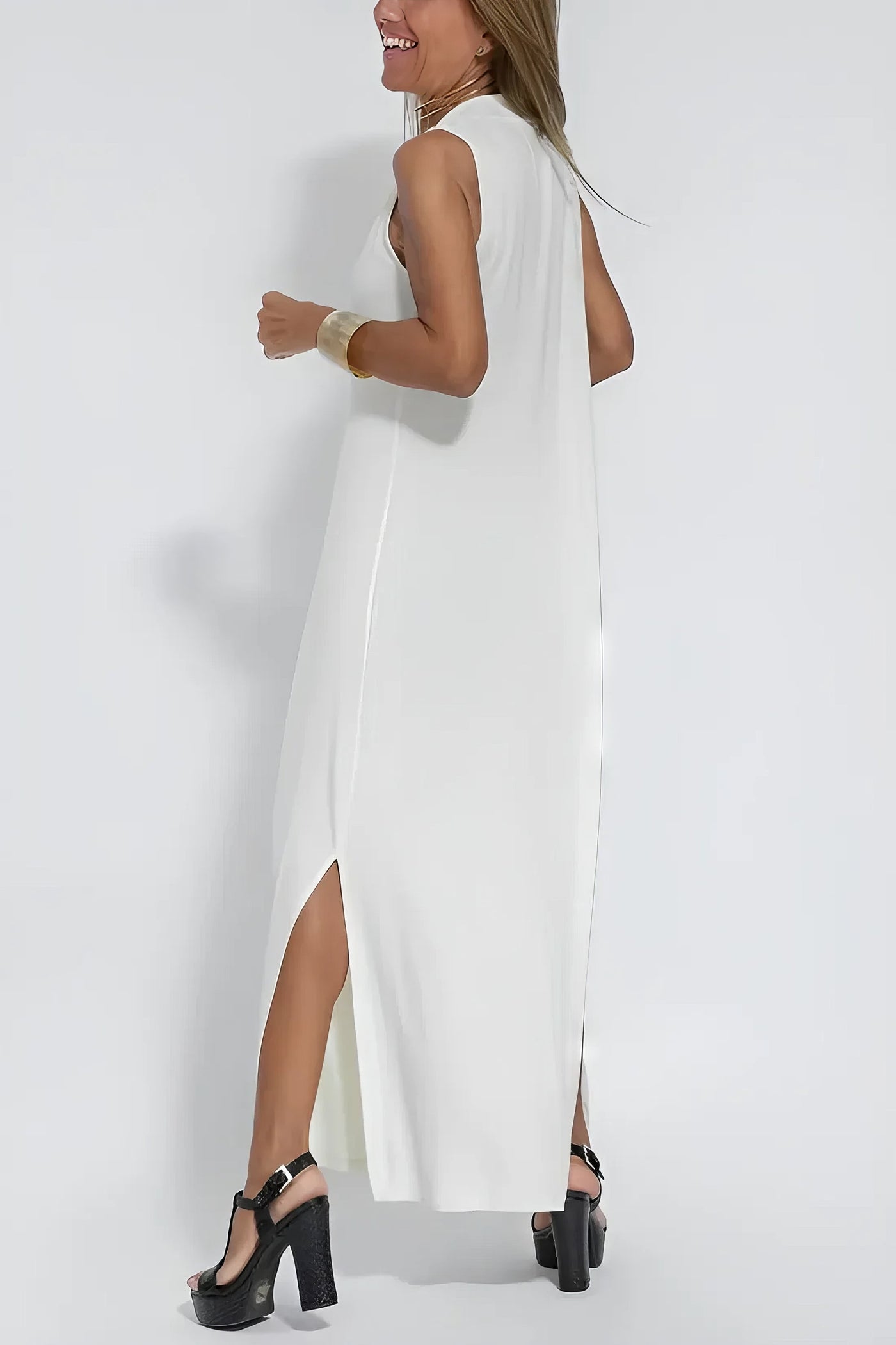 Constance | Robe longue élégante + cardigan assorti GRATUIT