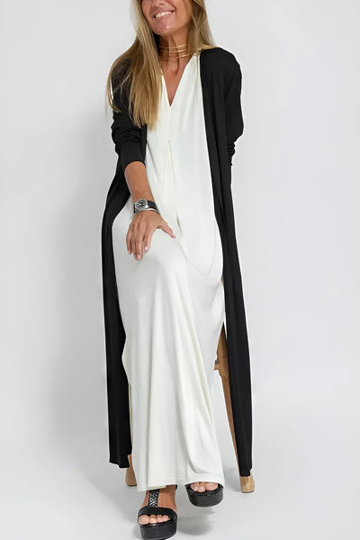 Constance | Robe longue élégante + cardigan assorti GRATUIT
