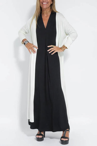 Constance | Robe longue élégante + cardigan assorti GRATUIT